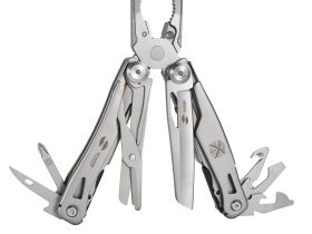 Мультитул Stinger 106 мм, 15 функций, оранжевый, в комплекте нейлоновый чехол