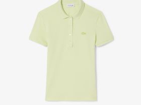 Женское поло Lacoste приталенного кроя из эластичного хлопка