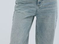 Прямые джинсы со средней посадкой, Голубой