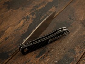 Складной нож CJRB Ria, сталь 12C27N, рукоять карбон