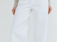 Широкие джинсы Wide leg с высокой посадкой, Белый
