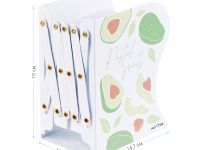 Подставка для книг MESHU "Avocado", 3 отделения, раздвижная