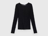 Лонгслив из кружева, Черный