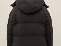 Пуховик с воротником-стойкой