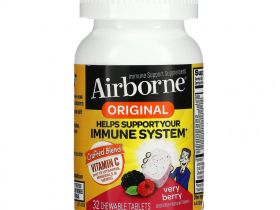 AirBorne, Оригинальная добавка для укрепления иммунитета со вкусом ягод, 32 жевательные таблетки