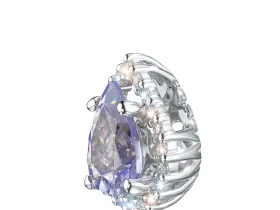 Подвеска из белого золота с танзанитом э4760пд10210406