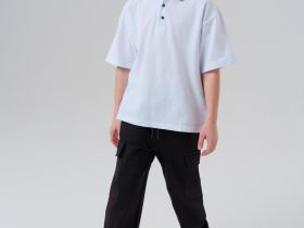 Джемпер трикотажный с воротником поло для мальчиков