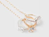 Колье с тремя кольцами O'STIN x Яндекс Книги, Золотой