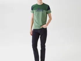 Мужская футболка Lacoste приталенного кроя с круглым вырезом