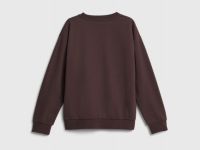 Свитшот с принтом для девочек, Коричневый