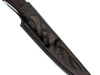 Авторский нож Сова, сталь мозаичный дамаск, подарочная шкатулка