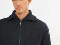 Джемпер с воротником-стойкой на молнии, Серый