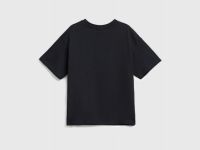 Футболка со стразами для девочек, Черный