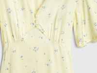 Платье миди с принтом, Желтый