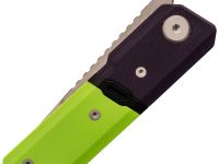 Складной нож Maxace Capsule-2, сталь 10CR15COMOV, рукоять G10, фиолетовый/зеленый