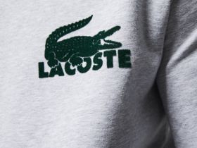 Мужская домашнаяя толстовка Lacoste из хлопкового флиса