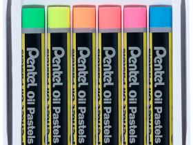 Набор пастели масляная Pentel 6 цв, флуоресцентная