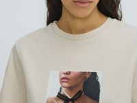 Футболка с принтом, Бежевый