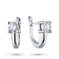Серьги из белого золота с бриллиантами э0901сг01100300
