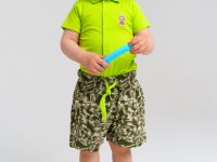 Комплект детский трикотажный для мальчиков: боди, шорты