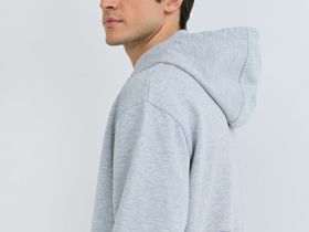 Базовое худи с карманом-кенгуру, Серый