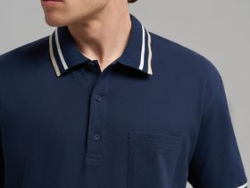 Поло свободного кроя из хлопка пике