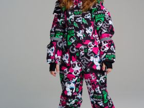 Комбинезон текстильный с полиуретановым покрытием для девочек