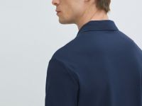 Поло из хлопка, Синий