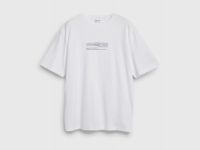 Футболка с текстовым принтом, Белый