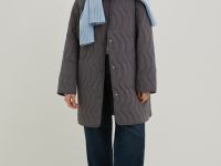 Полупальто утепленное прямого кроя