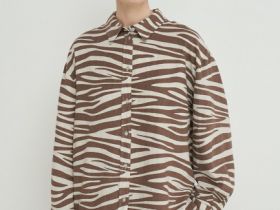 Рубашка изо льна с вискозой, Бежевый