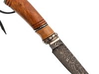 Авторский нож Сокол, сталь мозаичный дамаск, подарочная шкатулка