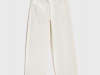 Джинсы объёмного кроя для девочек, Белый