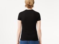 Женская футболка Lacoste Slim Fit из хлопка в рубчик