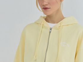 Толстовка на молнии с вышивкой, Желтый