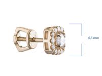 Пусеты из желтого золота э0312пс04190200