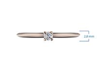 Помолвочное кольцо из красного золота с бриллиантом э0201кц10200128