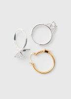 Серьги в виде колец O'STIN x Яндекс Книги, Мультицвет