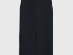 Прямая юбка макси, Черный