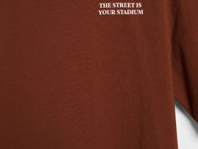 Футболка из хлопка с принтом, Оранжевый