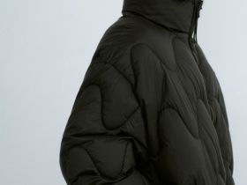 Пуховик для девочек, Черный