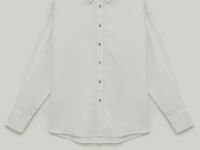 Рубашка прямого кроя с отложным воротником