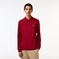 Мужское поло Lacoste L.12.21 классического кроя с длинным рукавом