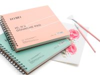 Скетчбук для гуаши HIMI 21,6x21,6 см 50 л 160 гр, розовый