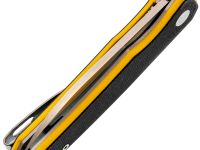 Складной нож Снайпер Техно малый, сталь VG-10, рукоять G10 черно-желтый