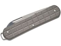 Складной нож Fox Vulpis Grenade Pattern, сталь M390, рукоять титан, серый