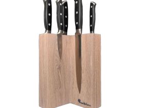 Подставка настольная магнитная для 6 ножей Woodinhome KS003SOW, дуб