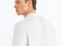 Поло из текстурной ткани с молнией, Серый