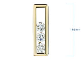 Подвеска из желтого золота с бриллиантами э0301пд07210004