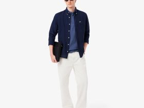 Мужское поло Lacoste PARIS стандартного кроя